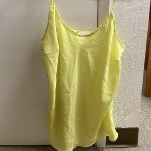 16 yellow silk camisole tank Charter Club